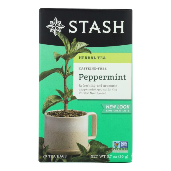 Premium Peppermint Herbal Tea Caffeine Free 20 Tea Bags