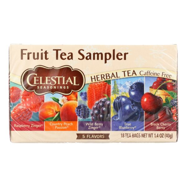 Fruit Tea Sampler Herbal Tea Caffeine Free 18 Tea Bags