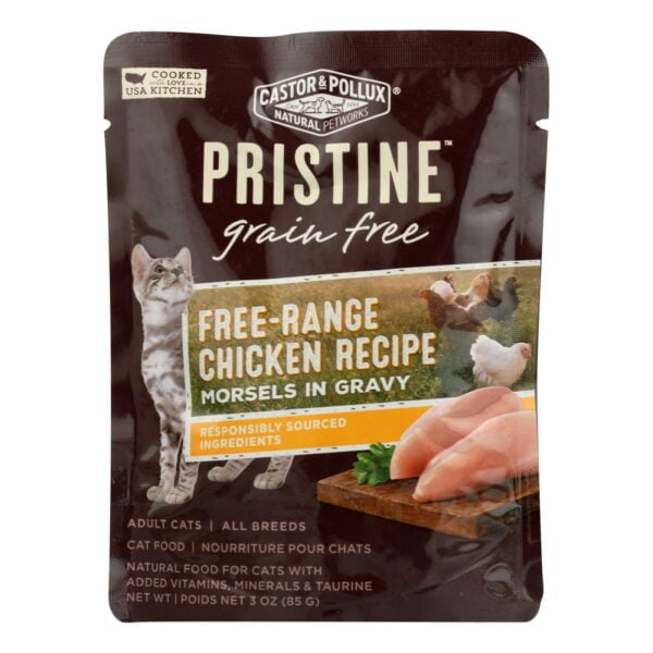 Pristine Grain Free Free-Range Chicken Recipe Morsels In Gravy