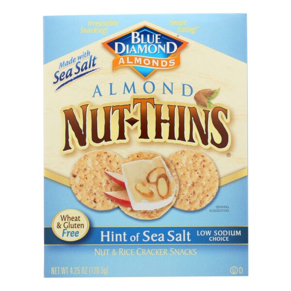 Almond Nut-Thins Nut & Rice Cracker Snacks Hint of Sea Salt