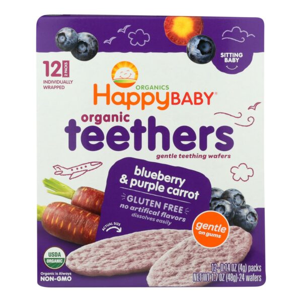 Gentle Teething Wafers Blueberry & Purple Carrot Org