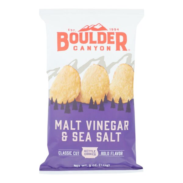 Kettle Cooked Potato Chips Malt Vinegar and Sea Salt