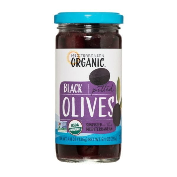 Ripe Black Olives Pitted Organic