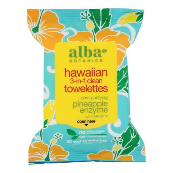 alba botanica hawaiian 3 in 1 clean towelettes