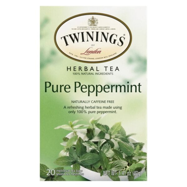 Pure Peppermint Tea Caffeine Free 20 Tea Bags