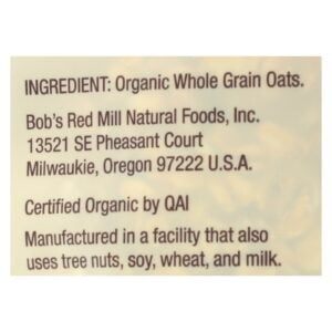 Organic Old Fashioned Rolled Oats Whole Grain