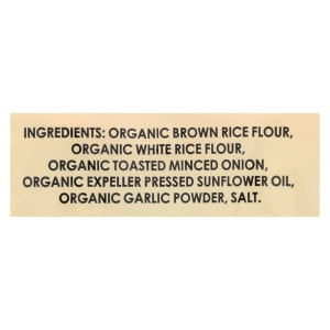 Organic Baked Brown Rice Snaps Toasted Onion