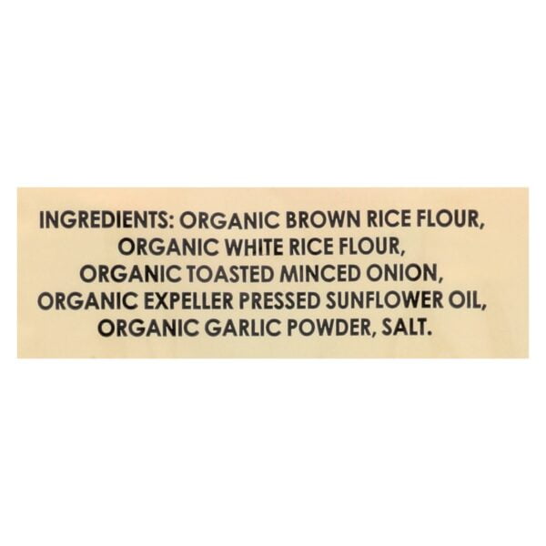 Organic Baked Brown Rice Snaps Toasted Onion
