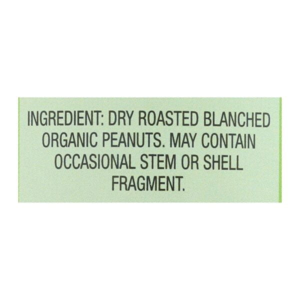 Organic Peanut Butter Salt Free Crunchy