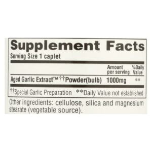 Aged Garlic Extract One Per Day Cardiovascular 1000 mg