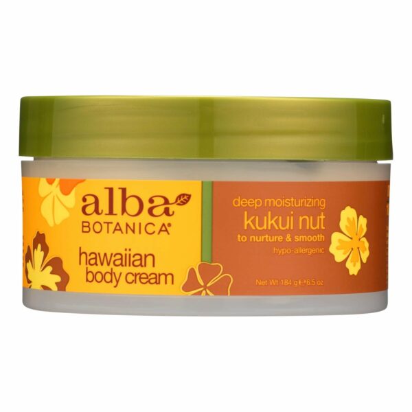 alba botanica hawaiian body cream deep moisturizing kukui nut