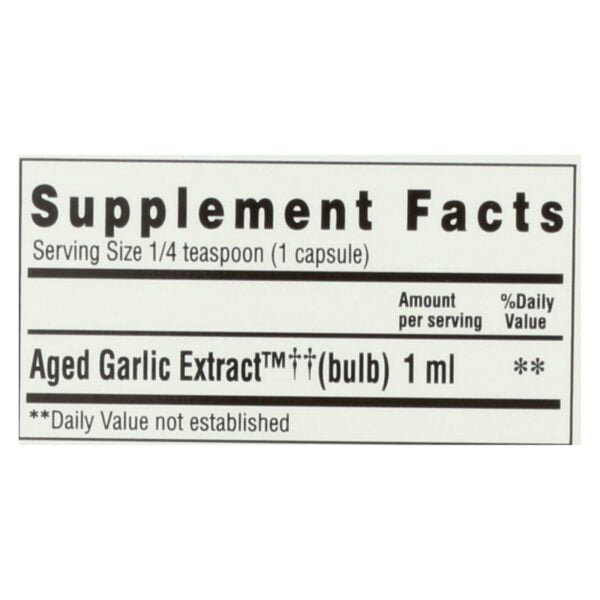 Aged Garlic Extract Cardiovascular Liquid Vegetarian