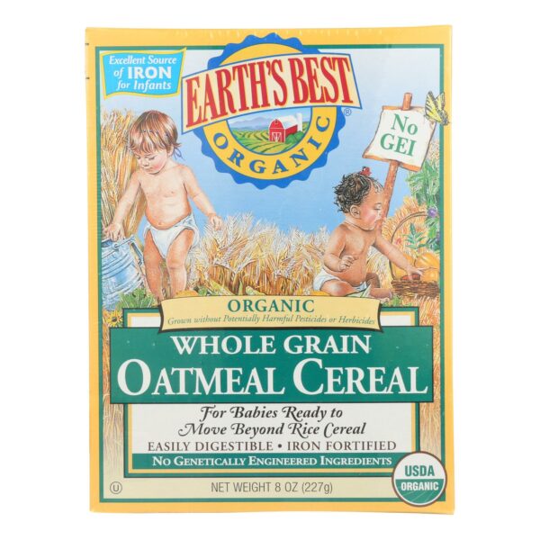 earth's best organic whole grain oatmeal infant cereal