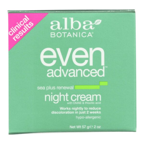 alba botanica natural even advanced sea plus renewal night cream