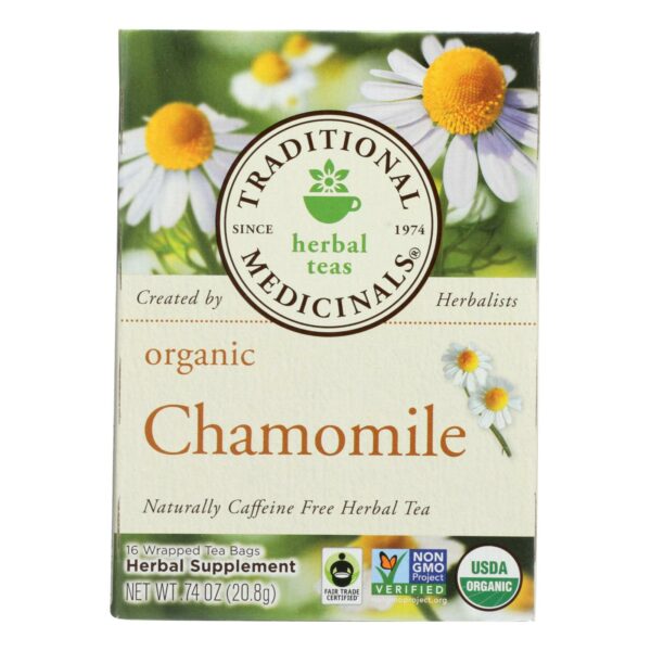 Organic Chamomile Calmative and Digestive Herbal Tea 16 tea bags