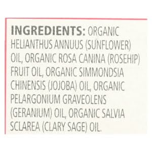 Organic Deep Rosehip Facial Oil Serum Geranium & Clary Sage