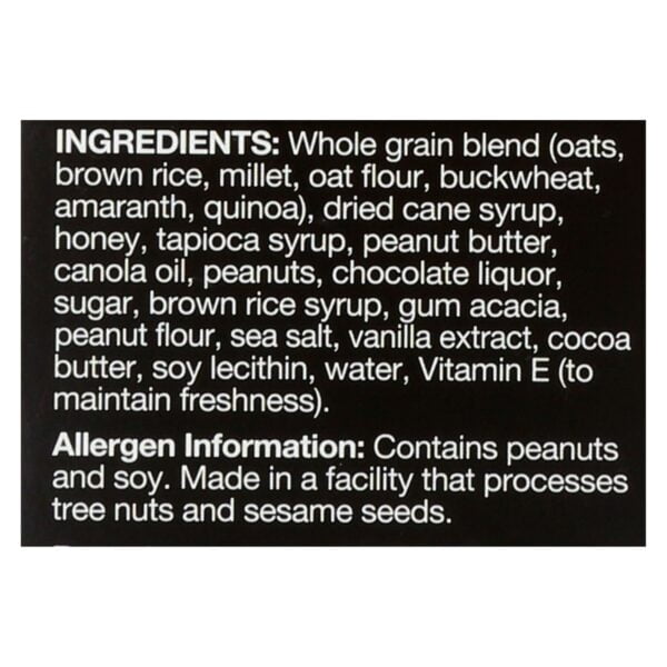 Healthy Grains Granola Bars Peanut Butter Dark Chocolate 5 Count