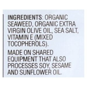 Organic Premium Roasted Seaweed Extra Virgin Olive Oil
