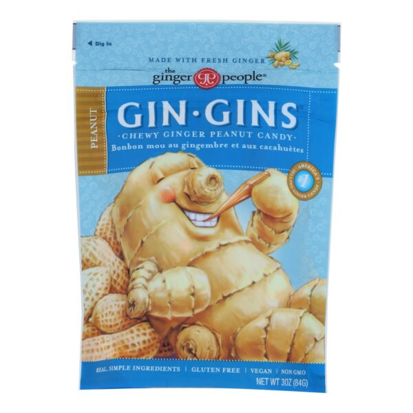 Gin Gins Peanut Chewy Ginger Candy