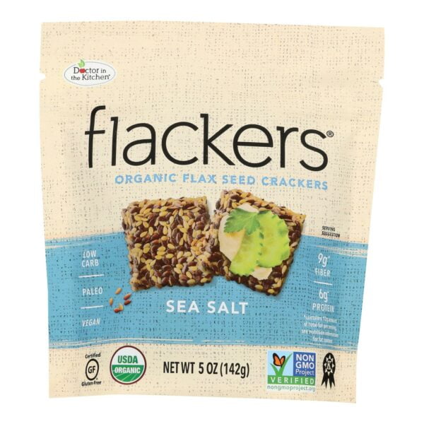 Flackers Flax Seed Crackers Sea Salt