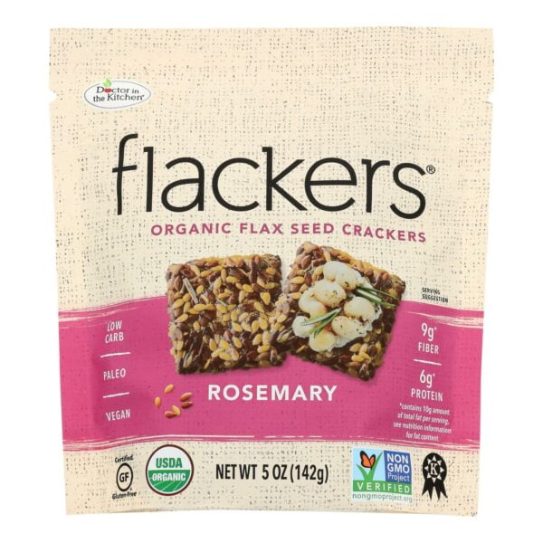 Flackers Flax Seed Crackers Rosemary