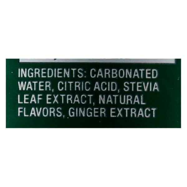All Natural Zero Calorie Soda Ginger Ale 6-12 fl oz