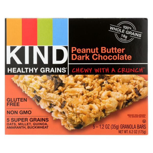 Healthy Grains Granola Bars Peanut Butter Dark Chocolate 5 Count