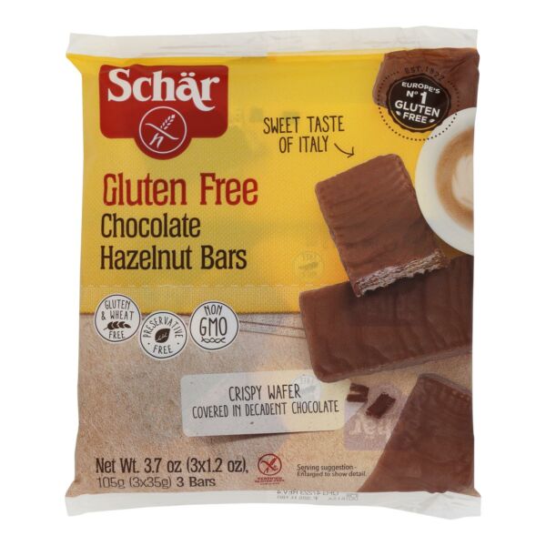 schar gluten free chocolate hazelnut bars