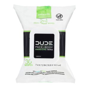 Dude Wipes Face Wipes Energize